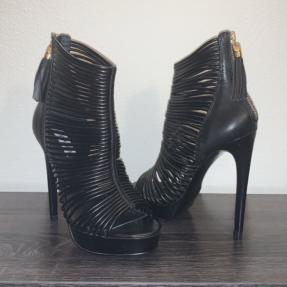 Steve Madden Samii Cage Platform Heels - Black